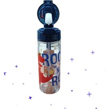 Gıpta Cool-J Trend Pipetli Plastik Matara 500 ml Kilitli Suluk Rock "n" Roll Born To Be A Rock Star
