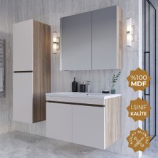 Teta Home Tokyo 65 cm Mdf Banyo Dolabı Seti + Boy Dolabı