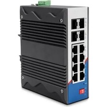 Longline 10 Port (8x RJ45 + 2x Sfp) Gigabit Yönetilebilir Switch Dual Power DC9-48V Redundant