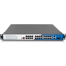 Longline LNGIGF26GT-24POE-M 28-Port 10/100/1000 Mbps Yönetilebilir Endüstriyel Poe Switch