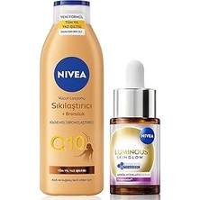 Uravas Store LUMINOUS630 Skin Glow Anında Aydınlatıcı 15ML Q10 Sıkılaştırıcı Brozluk Vücut Losyonu 250M