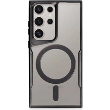 Erdo Ticaret Buğz Samsung Galaxy S24 Ultra Kılıf Boyi Magsafe Silikon Kapak - Siyah