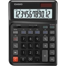 Casio De-12E-Bk Siyah 12 Hane Masa Üstü Ergonomik Tuşlu Hesap Makinesi