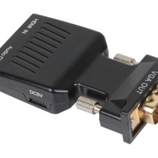 Vcom Ca336A Siyah Vga Erkek To Hdmi Dişi Dönüştürücü