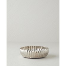 English Home Regina Metal Dekoratif Tabak 15 x 15 x 4.5 cm Silver