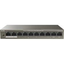  tef1110p 10 port 8 port poe+ 10-100 + 2 port 10-100-1000 switch hub