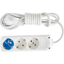 Almera 3 Lü 3 Metre Kablolu Toraklı Priz