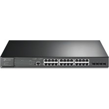  tl-sg3428mp 24 port 10-100-1000 poe+ switch 4 port sfp l2 çelik kasa rack mount