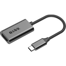  swapp sw-u512 4k - 30hz gri metal type-c to 4k hdmı adaptör