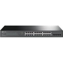  tl-sg2428p 24 port 10-100-1000 poe+ switch 4 port sfp çelik kasa rack mount