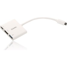 Dark Dk-Ac-U31X32 3İn1 Usb3.1 Type C Erkek-Usb3.0-Hdmi (4K Uhd)-Usb3.1 Type C Şarj Dönüştürücü