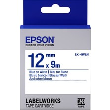 Epson Lk-4Wln Mavi Üzeri Beyaz 12Mm 9Metre Etiket