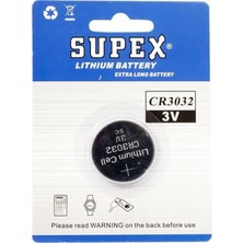 Supex Cr3032 3V Lityum Düğme Pil Tekli Paket