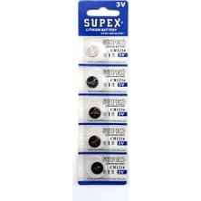 Supex Cr1216-C5 3V Lityum Düğme Pil 5 Li Paket