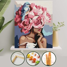 Palmiye Hobi Sanat Manolya Sayılarla Boyama Tuval Seti 40x50 CM Fırça ve Boya Dahil