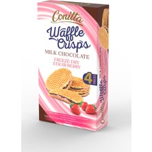 Conitta Waffle Crisps– Çilek Kremalı ve Sütlü Çikolatalı Çıtır Gofret 100 Gr. (1 Paket)