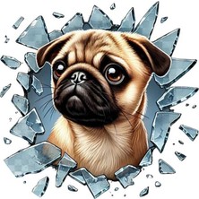 HZR Hayvan Figürlü Araç Sticerı Chiuahua Köpek