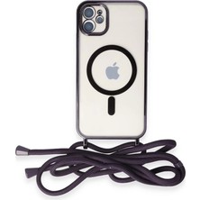 Erdo Ticaret Buğz Iphone 11 Kılıf Divo Lazer Askılı Magsafe Kapak - Derin Mor