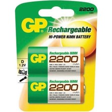 Varta 2200 Mah Büyük Boy Endüstriye Şarlı Pil 2 Li Paket D Boy Gp220Dhemtr-2Gb2