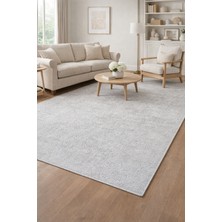 Çerkez Halı Ecru Collection Bukle Halı Kaymaz Taban Doğal Dokuma Salon Halısı Mutfak Antre Hol Halısı Gri