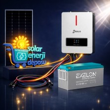 Sed Solar Enerji Deposu 4000W Jel Akülü Güneş Enerjisi Paketi