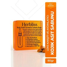 Herbliss Kojik Asit Sabunu (Zerdeçal ve Kojik Asit) Leke ve Kırışıklık Karşıtı Kojic Asit Sabunu
