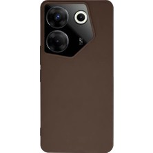 Butik Mey Ithalat®  Tecno Camon 20 Pro 5g Kılıf First Silikon - Kahverengi