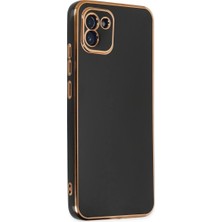 Erdo Ticaret Buğz Samsung Galaxy A03 Kılıf Volet Silikon - Siyah