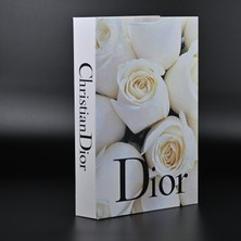 Kethuda Concept Beyaz Güller Dekoratif Kitap Kutu