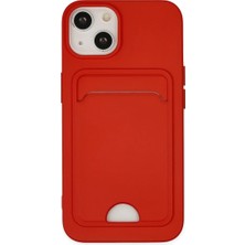 Erdo Ticaret Buğz Iphone 14 Plus Kılıf Kelvin Kartvizitli Silikon - Kırmızı