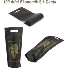 Mvinyo 100 Adet Şişe Çantası Şişe Kesesi Kılıfı Taşıma Çantası (Şarap Şişesi Uyumlu)