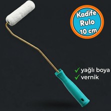 Nzb Kadife Rulo Yağlı Boya ve Vernik Için Uygun Vernik Boya Rulosu (1 Adet) 10 cm
