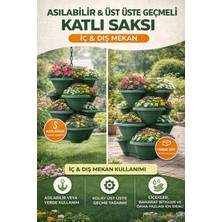 Binbirreyon Askılı 4 Katlı Yonca Saksı Asılabilir Yada Yerde Kullanılabilir Uzunluk 80CM AH024