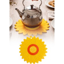 Omilife Ayçiçeği Model Kaymaz Silikon Nihale – Tencere, Tava, Çaydanlık ve Servis Altlığı 18,5 x 18,5 cm