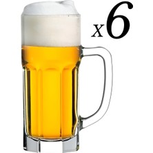 Paşabahçe 55369 Casablanca Kulplu Bira Bardağı 685 cc Cam Bira Kupası 6 Adet