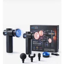 Endostall Impact Masaj Tabancası Sıcak Soğuk Başlıklı Profesyonel Şarjlı Kas Gevşetici 4 Başlıklı Derin Doku Masaj Aleti LCD Ekranlı Sessiz Masaj Gun