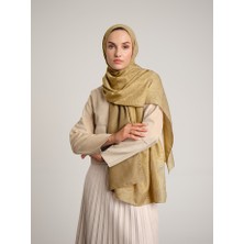 AYSHARA Rûmî Sema Monogram Desenli Çift Taraflı Şal - Sarı