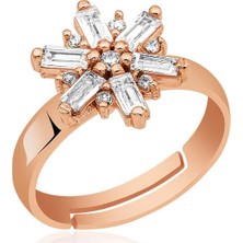 Inure Jewelry ​Gümüş Rose Rüzgar Gülü Yüzük