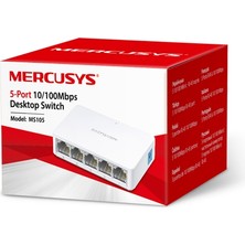  mercusys 5 port 10-100 mbps switch plastik kasa ms105