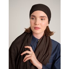 AYSHARA Rûmî Sema Monogram Desenli Çift Taraflı Şal - Çikolata Kahve