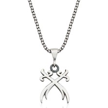 Inure Jewelry ​Gümüş İkili Zülfikar Kılıcı Kolye