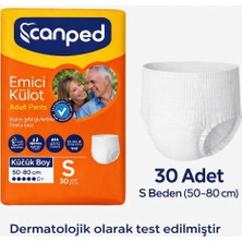 Canped Emici Külot Hasta Bezi Adult Pants S M L Xl Beden Seçenekli 30 Adet Yüksek Emici Gece Gündüz Kullanım Yaşlı Hasta Bezi Dermotolojik Testli