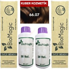 Biomagic 66.07 Çikolata Kahve Organik İçerikli Amonyaksız Kalıcı Saç Boyası 2boya +2oksidan