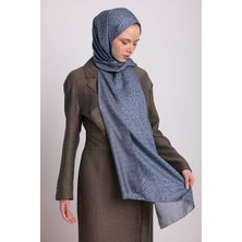 AYSHARA Barçın Leopar Desenli Çift Taraflı Şal - Mavi