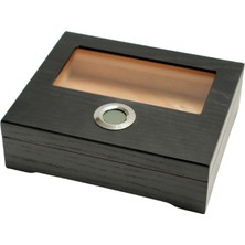 Parmida Siyah Puro Saklama Kutusu Nemlendirici Premium Humidor PHUM0263