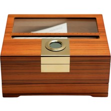 Parmida Kahverengi Humidor Puro Saklama Kutusu Puro Boyut Ölçüm Yüzeyli PHUM0271