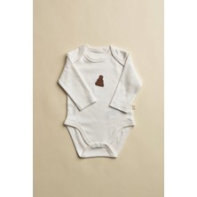 Oh la la Koala For Little Ones Bere Nakışlı Uzun Kollu Çıtçıtlı Bebek Body