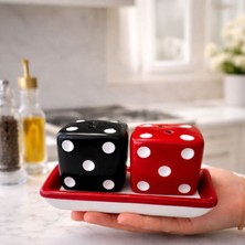 Uretti - Okay 5711 Zar Model Porselen Tuzluk & Biberlik Seti