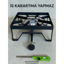 Orgaz Sanayi Tipi Yer Ocak Kare Canavar Aşçı Ocak Küçük Piknik Tüp 12kg Büyük tüp Yer Ocağı 30X30