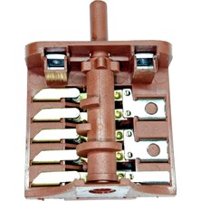 Sern Polyemit 5+5 Ankastre Fırın Anahtarı 4 Kademeli Çevirmeli Şalter Kahverengi